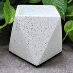 Concrete speckled finish desk planter white vara store 2