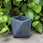 Concrete speckled finish blue planter vara store 3